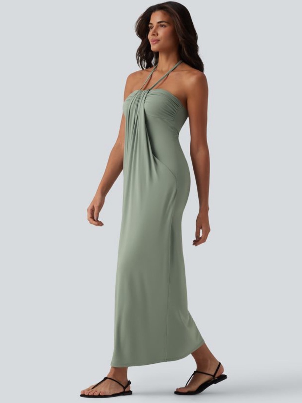 NWT Halara Maxi Dress with pockets - Picture 3 of 6